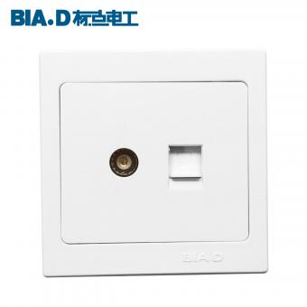 一位電視+電腦插座